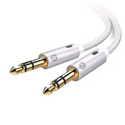 AUX CABLE METAL SHELL AND GOLD CONNCTOAS M: H-3.5-AUX17-WH